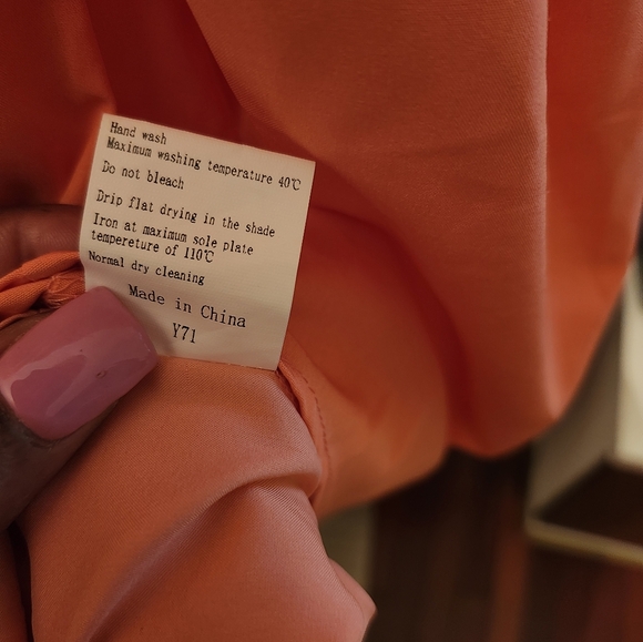 Exlura NWT Boho Peasant Dress Coral Like Color Sz. Small - Picture 14 of 15